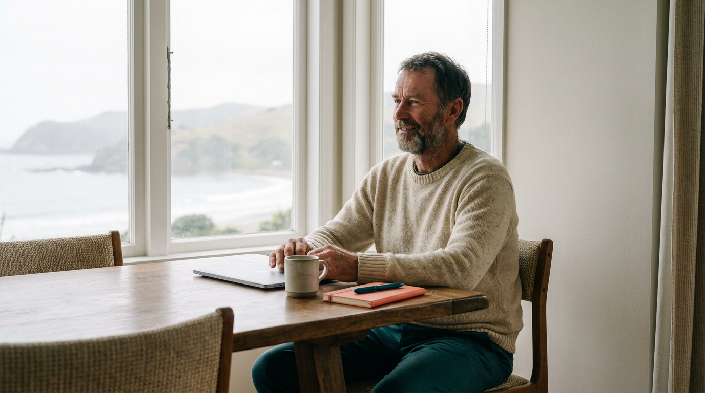A New Zealand landlord managing their rentals calmly from home